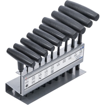Trusa de surubelnite imbus cu maner T, hexagon intern 2 - 10 mm, 10 piese, BGS 791 Trusa de surubelnite imbus cu maner T, hexagon intern 2 - 10 mm, 10 piese, BGS 791