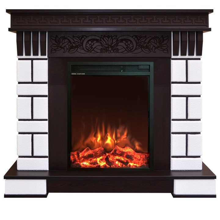 Semineu electric, Masomi, Norton 23 & Miriam-18' 1600 W, Nuc negru, 111*99*30 cm