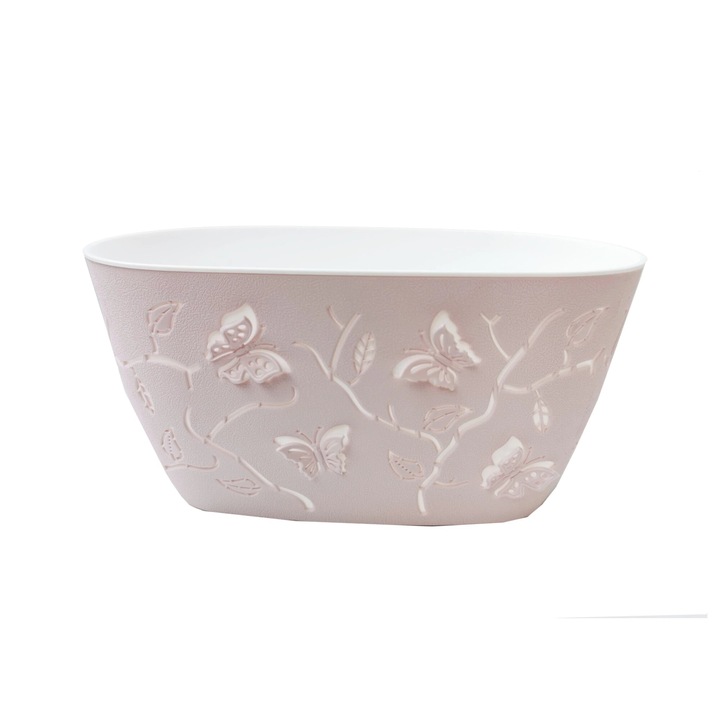 Jardiniera 3D cu Fluturi, Nr.1, 4.11 Litri, 29 cm x 15 cm x 15 cm, Roz