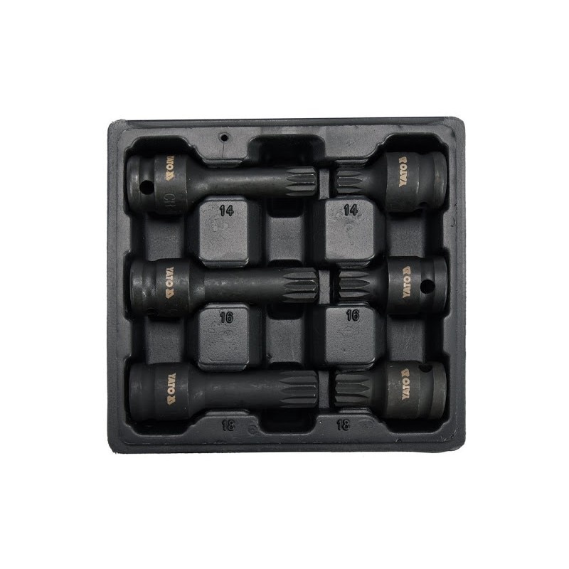 Set de sase biti Yato Spline cu impact 1/2 inch