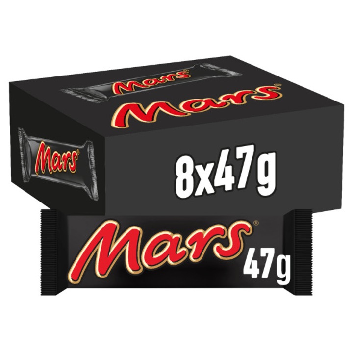 Baton ciocolata cu lapte, miez de caramel si nuga Mars, 8x47g, 376g