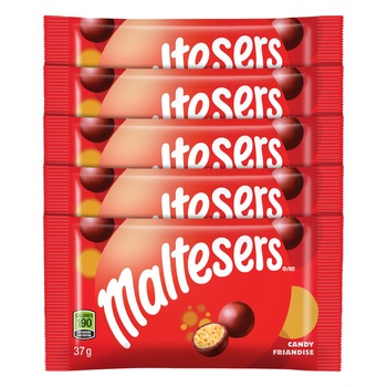 Bomboane invelite in ciocolata Maltesers, 5x37g, 185g Bomboane invelite in ciocolata Maltesers, 5x37g, 185g