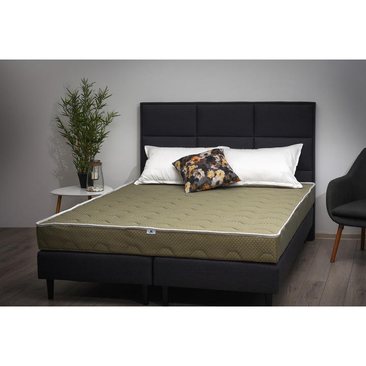 Saltea Superortopedica, Buona Notte, Attivo, 180x200x18 cm, spuma poliuretanica, antibacterian, husa Gala, fermitate medie