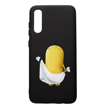 Husa de protectie Samsung Galaxy A30S, Cartoon, Minion, silicon, cu interiorul din material textil, protectie camera, PB219 Husa de protectie Samsung Galaxy A30S, Cartoon, Minion, silicon, cu interiorul din material textil, protectie camera, PB219