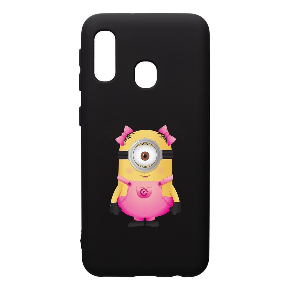 Husa de protectie Samsung Galaxy A20E, Minion Girl, silicon, cu interiorul din material textil, protectie camera, PB213