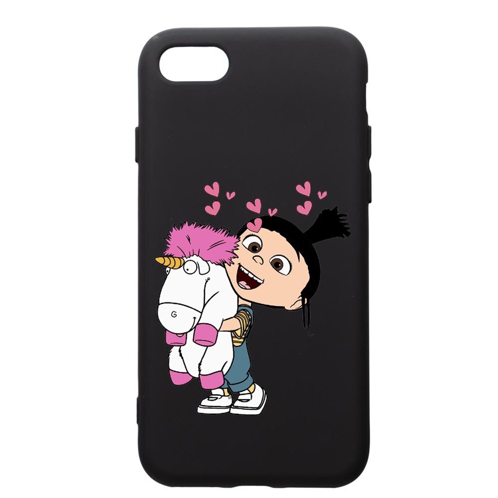 Husa de protectie Apple iPhone SE 2 / iPhone 8 / iPhone 7, Despicable, Me Agnes, silicon, cu interiorul din material textil, protectie camera, PB217