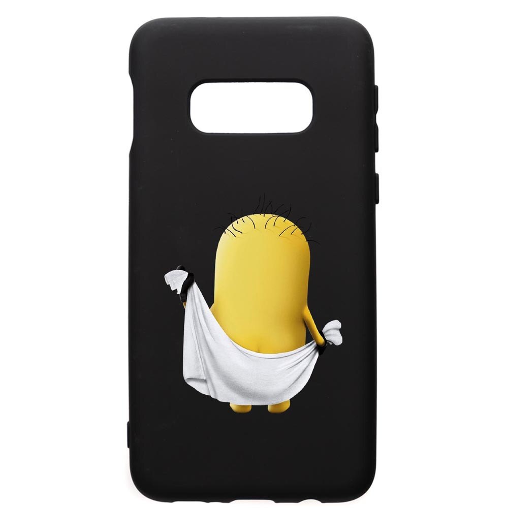 Husa de protectie Samsung Galaxy S10E, Cartoon, Minion, silicon, cu interiorul din material textil, protectie camera, PB219