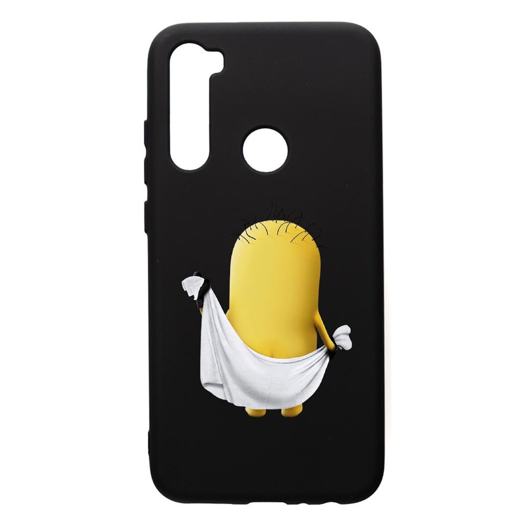 Husa de protectie Xiaomi Redmi Note 8, Cartoon, Minion, silicon, cu interiorul din material textil, protectie camera, PB219