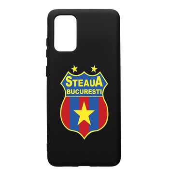 Husa de protectie Samsung Galaxy A51, Football, Steaua, silicon, cu interiorul din material textil, protectie camera, PB230 Husa de protectie Samsung Galaxy A51, Football, Steaua, silicon, cu interiorul din material textil, protectie camera, PB230