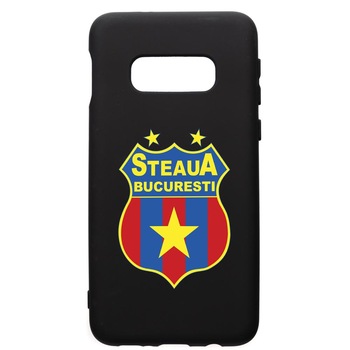 Husa de protectie Samsung Galaxy S10E, Football, Steaua, silicon, cu interiorul din material textil, protectie camera, PB230 Husa de protectie Samsung Galaxy S10E, Football, Steaua, silicon, cu interiorul din material textil, protectie camera, PB230