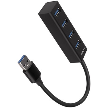 HUB USB AXAGON HUE-M1A, 4x USB3.2 Gen 1, metalic, cablu USB-A 20 cm HUB USB AXAGON HUE-M1A, 4x USB3.2 Gen 1, metalic, cablu USB-A 20 cm