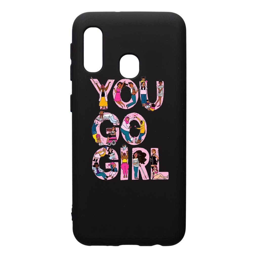 Husa de protectie Samsung Galaxy A20E, Girl Power, silicon, cu interiorul din material textil, protectie camera, PB250