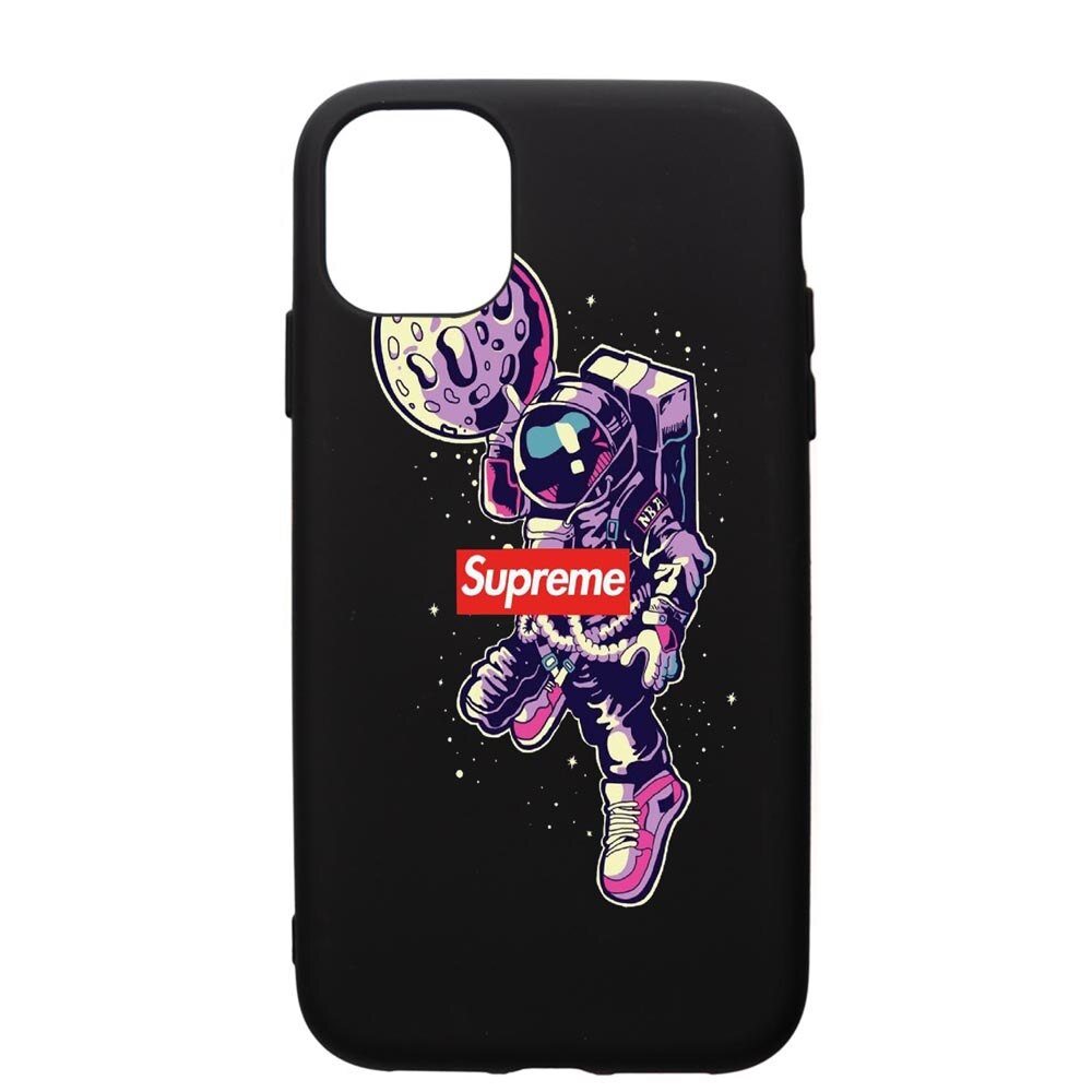 Husa de protectie Apple iPhone 12, Supreme, Astronaut, silicon, cu interiorul din material textil, protectie camera, PB254