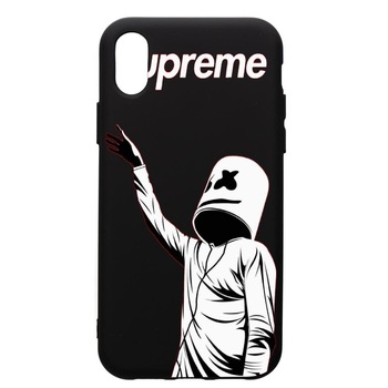 Husa de protectie Apple iPhone XR, Supreme, Marshmello, silicon, cu interiorul din material textil, protectie camera, PB255 Husa de protectie Apple iPhone XR, Supreme, Marshmello, silicon, cu interiorul din material textil, protectie camera, PB255