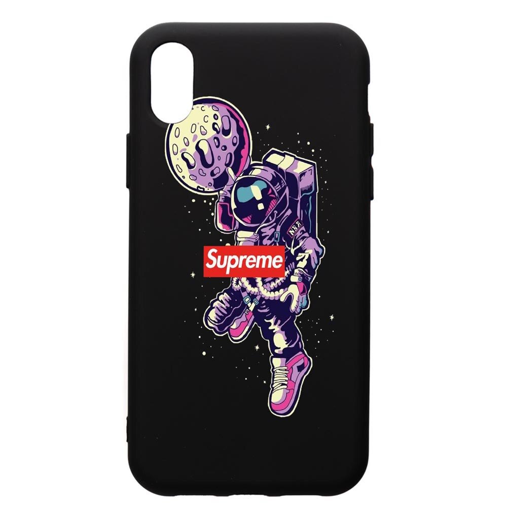 Husa de protectie Apple iPhone XS Max, Supreme, Astronaut, silicon, cu interiorul din material textil, protectie camera, PB254