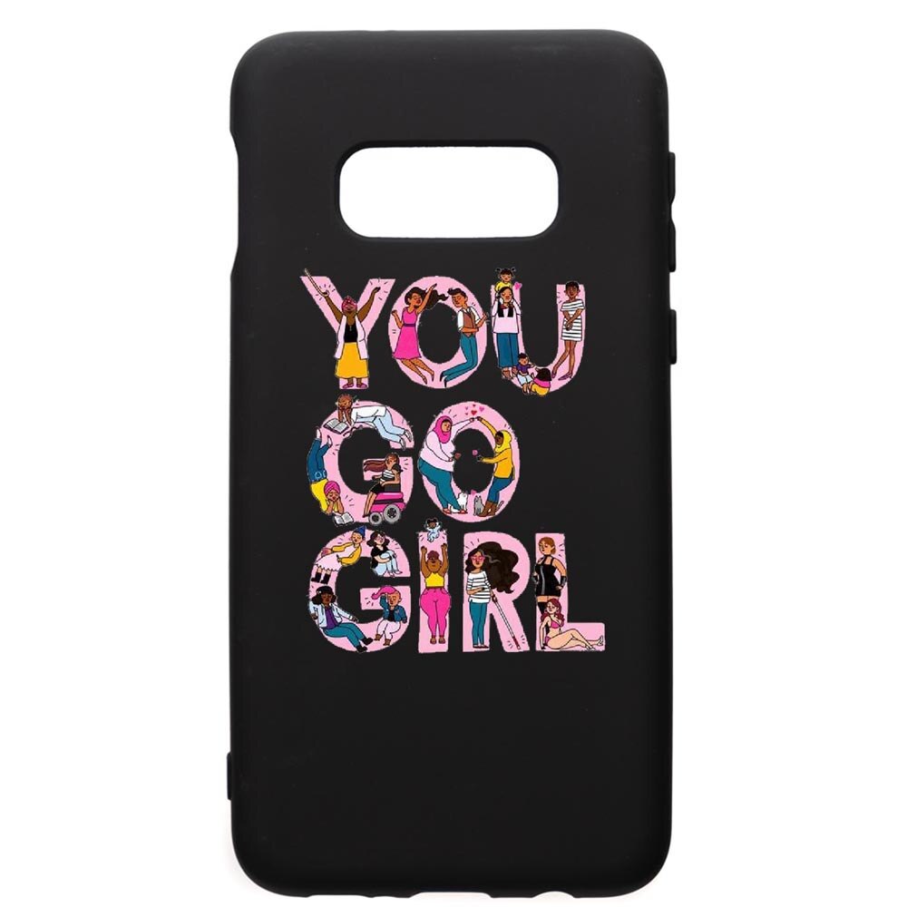 Husa de protectie Samsung Galaxy S10E, Girl Power, silicon, cu interiorul din material textil, protectie camera, PB250