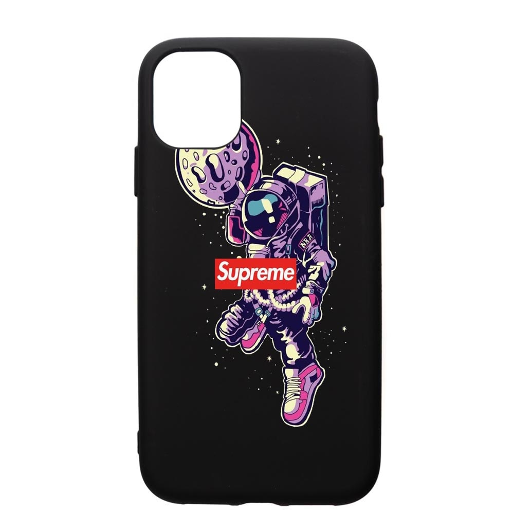 Husa de protectie Apple iPhone 11 Pro Max, Supreme, Astronaut, silicon, cu interiorul din material textil, protectie camera, PB254