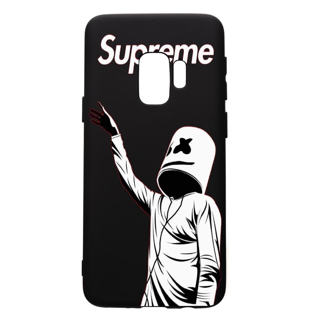 Husa de protectie Samsung Galaxy S9, Supreme, Marshmello, silicon, cu interiorul din material textil, protectie camera, PB255
