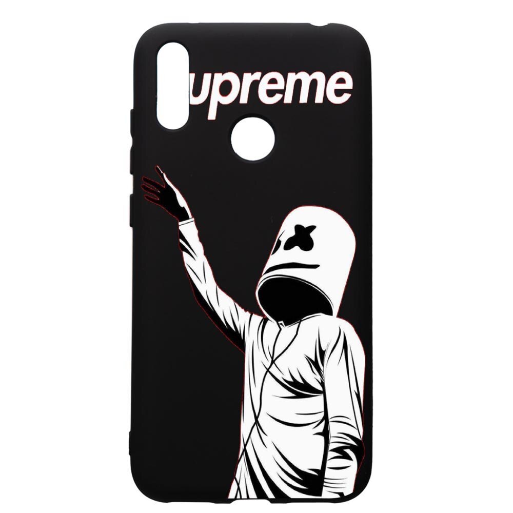 Husa de protectie Huawei Y7 2019, Supreme, Marshmello, silicon, cu interiorul din material textil, protectie camera, PB255