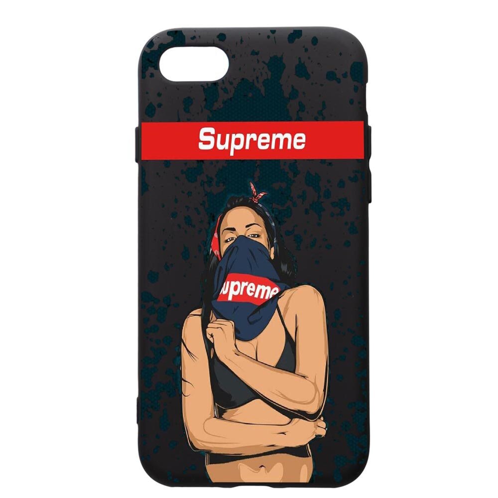 Husa de protectie Apple iPhone SE 2 / iPhone 8 / iPhone 7, Supreme, Woman, silicon, cu interiorul din material textil, protectie camera, PB256
