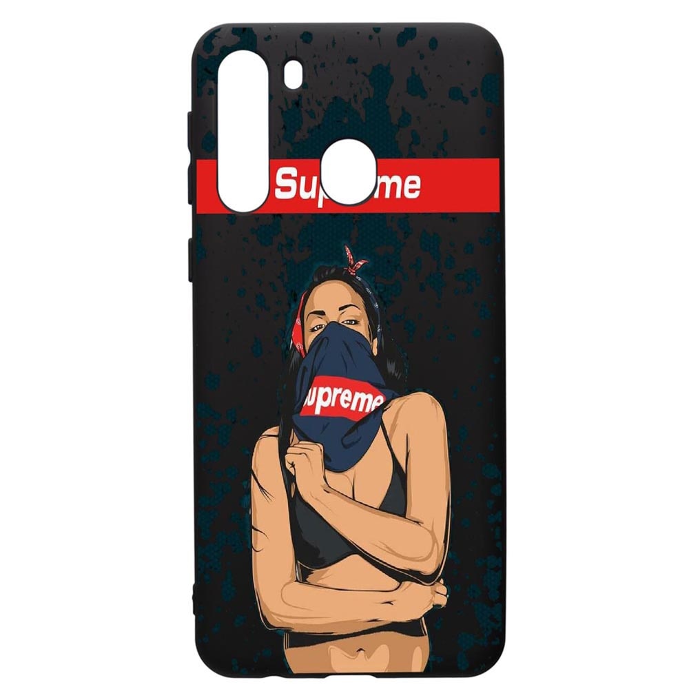 Husa de protectie Samsung Galaxy A21S, Supreme, Woman, silicon, cu interiorul din material textil, protectie camera, PB256