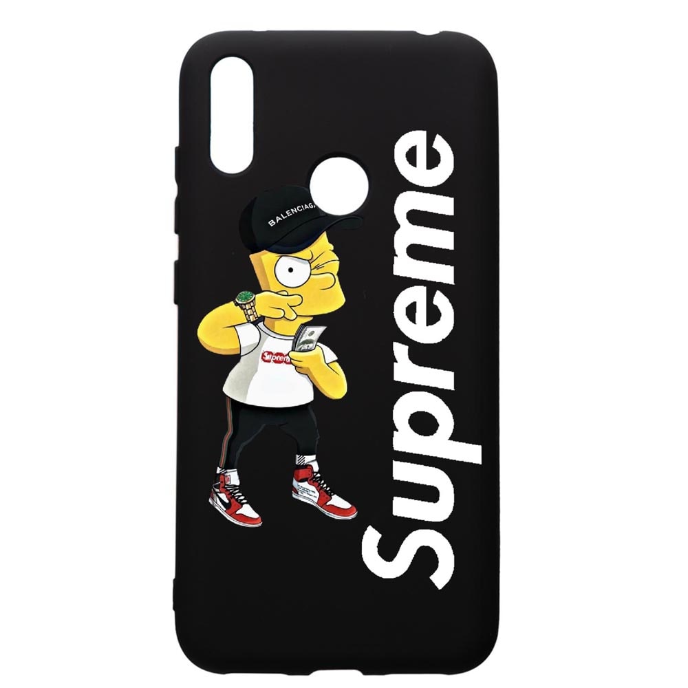 Husa de protectie Huawei Y7 2019, Supreme, Simpsons, silicon, cu interiorul din material textil, protectie camera, PB258