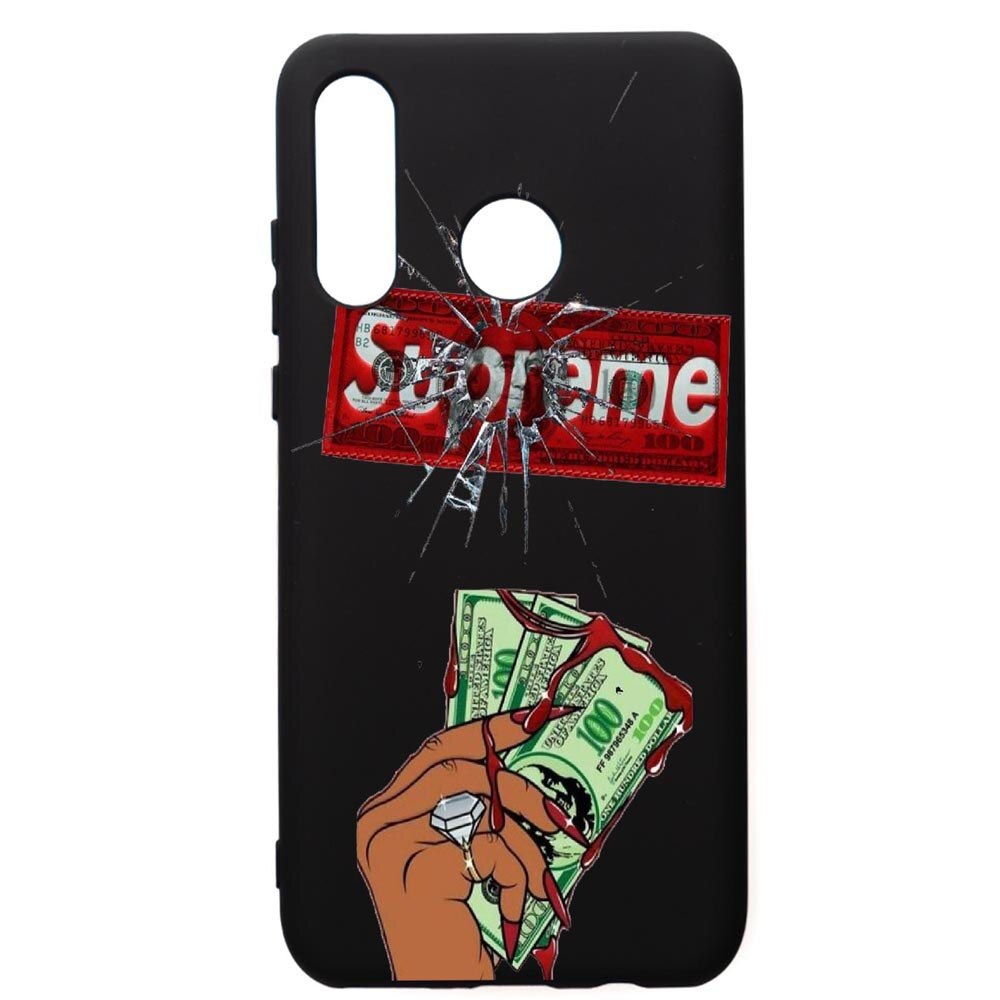 Husa de protectie Huawei P30 Lite, Supreme, Money, silicon, cu interiorul din material textil, protectie camera, PB257