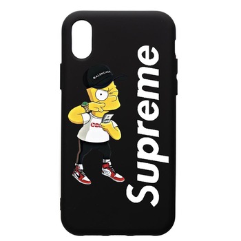 Husa de protectie Apple iPhone XR, Supreme, Simpsons, silicon, cu interiorul din material textil, protectie camera, PB258 Husa de protectie Apple iPhone XR, Supreme, Simpsons, silicon, cu interiorul din material textil, protectie camera, PB258