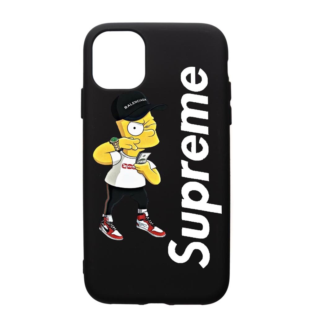 Husa de protectie Apple iPhone 11 Pro, Supreme, Simpsons, silicon, cu interiorul din material textil, protectie camera, PB258