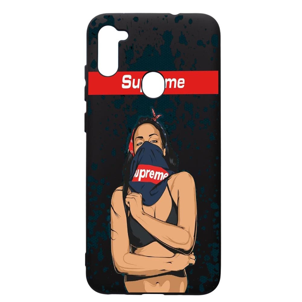Husa de protectie Samsung Galaxy A11, Supreme, Woman, silicon, cu interiorul din material textil, protectie camera, PB256