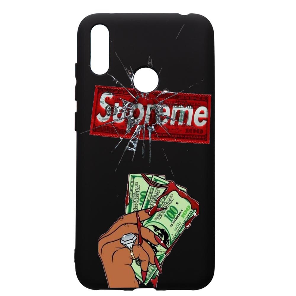 Husa de protectie Huawei Y7 2019, Supreme, Money, silicon, cu interiorul din material textil, protectie camera, PB257
