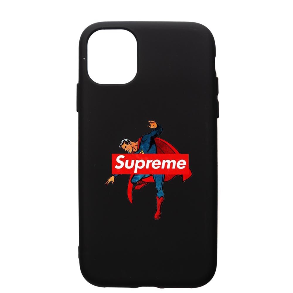 Husa de protectie Apple iPhone 12, Supreme, Superman, silicon, cu interiorul din material textil, protectie camera, PB259
