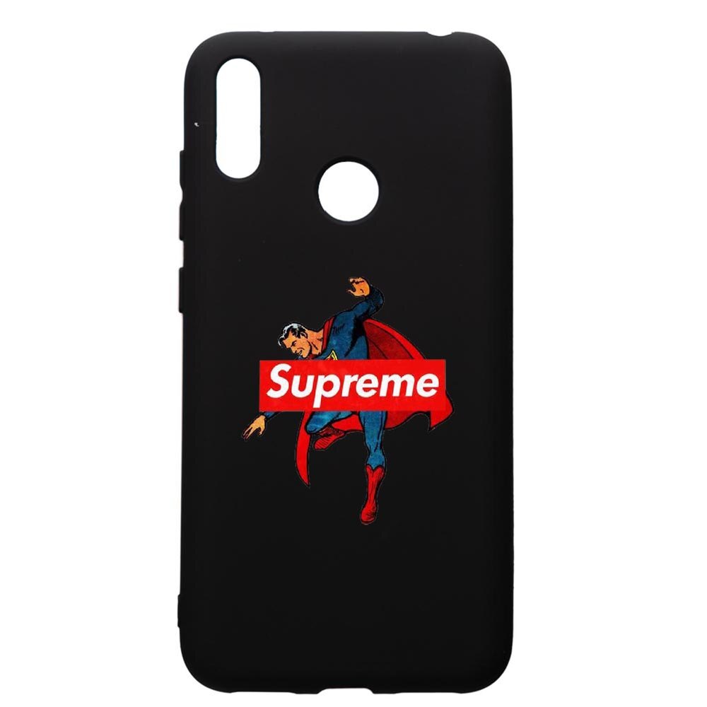 Husa de protectie Huawei Y7 2019, Supreme, Superman, silicon, cu interiorul din material textil, protectie camera, PB259