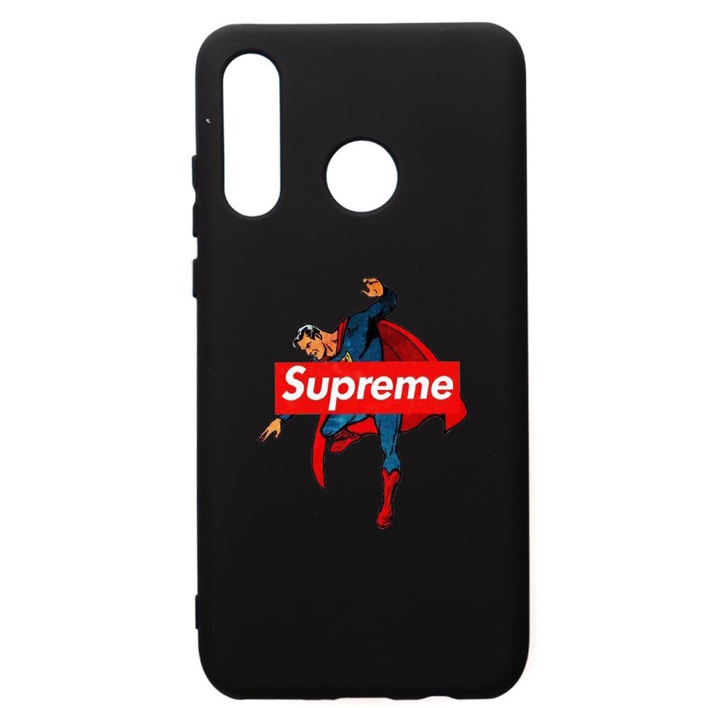 Husa de protectie Huawei P30 Lite, Supreme, Superman, silicon, cu interiorul din material textil, protectie camera, PB259