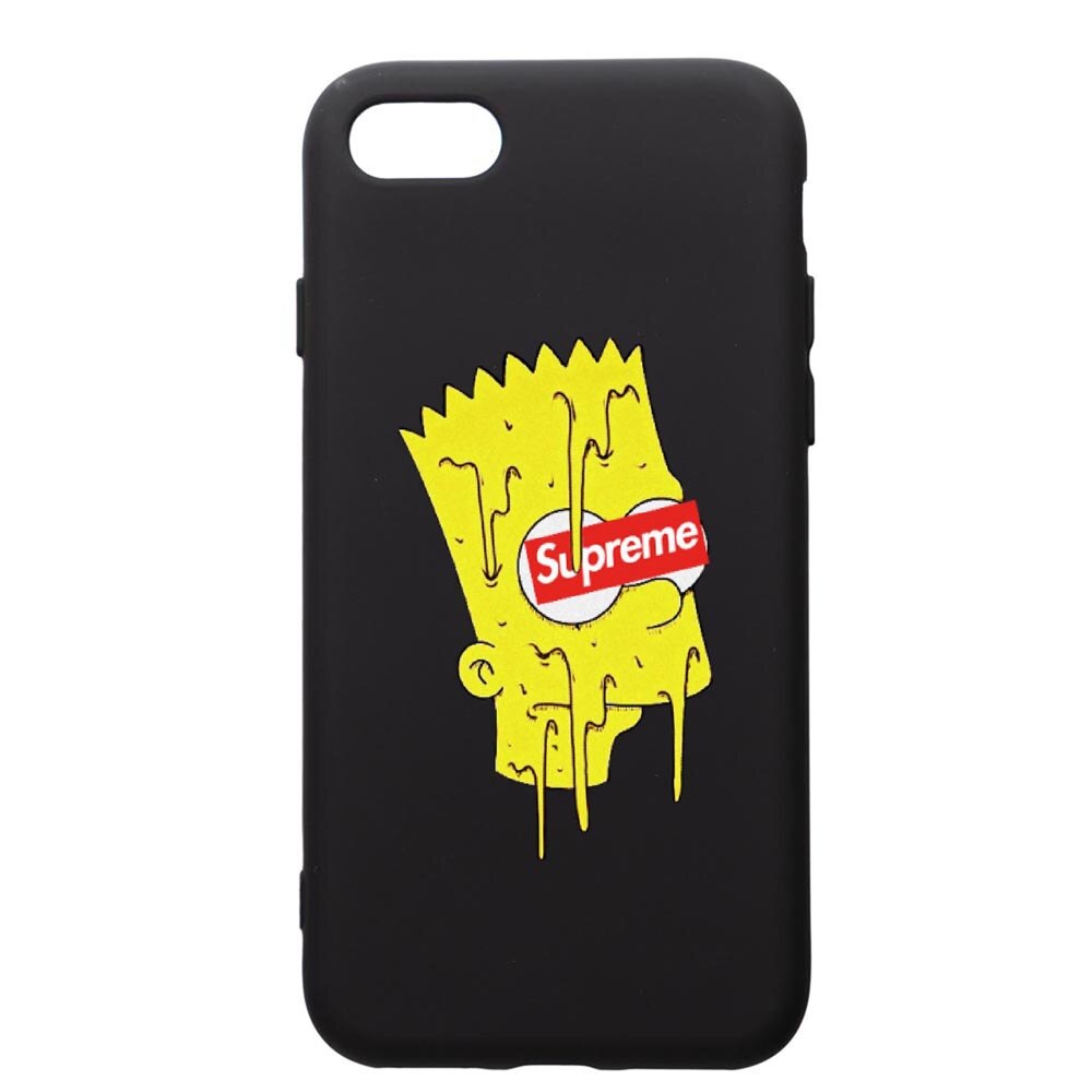 Husa de protectie Apple iPhone SE 2 / iPhone 8 / iPhone 7, Supreme, The Simpsons, silicon, cu interiorul din material textil, protectie camera, PB267