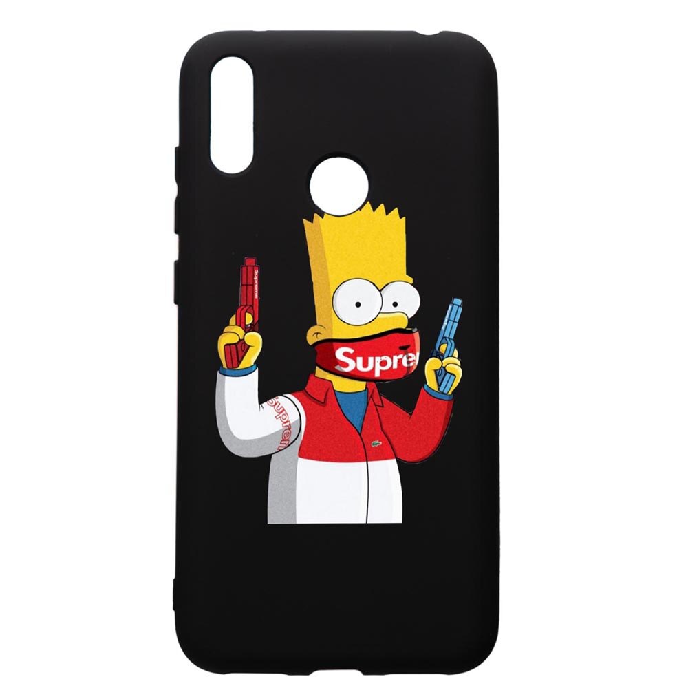 Husa de protectie Huawei Y7 2019, Supreme, The SImpsons, silicon, cu interiorul din material textil, protectie camera, PB270