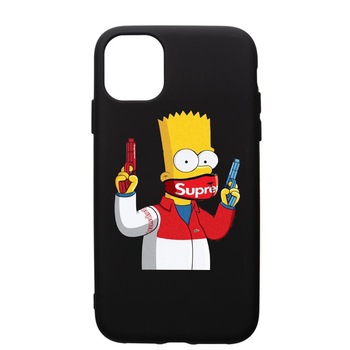Husa de protectie Apple iPhone 12 Pro, Supreme, The SImpsons, silicon, cu interiorul din material textil, protectie camera, PB270 Husa de protectie Apple iPhone 12 Pro, Supreme, The SImpsons, silicon, cu interiorul din material textil, protectie camera, PB270