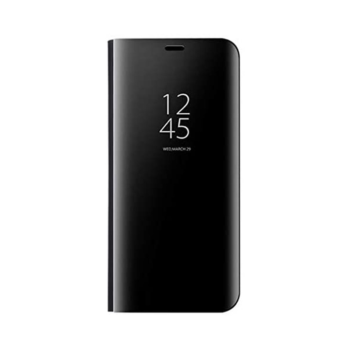Калъф-книга Optim Premium Mirror Extra Protection за Motorola Moto G8 Power Lite, Standing Cover, черен