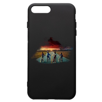 Husa de protectie Apple iPhone 8 Plus / iPhone 7 Plus, Stranger Things, silicon, cu interiorul din material textil, protectie camera, PB278 Husa de protectie Apple iPhone 8 Plus / iPhone 7 Plus, Stranger Things, silicon, cu interiorul din material textil, protectie camera, PB278