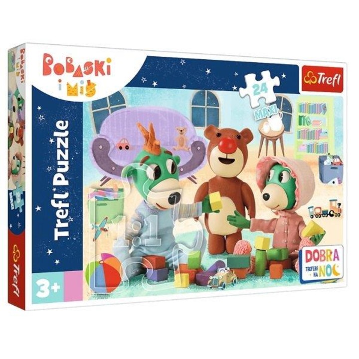 Trefl 24 db-os Maxi puzzle - Bobaski és a Medve - Jó éjszakát! (14325)