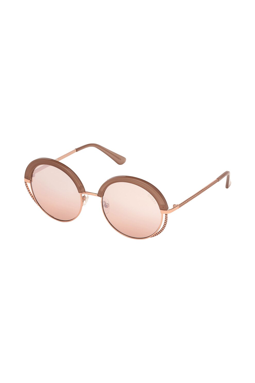 Guess, Ochelari de soare rotunzi, Auriu rose, 54-20-140 Standard