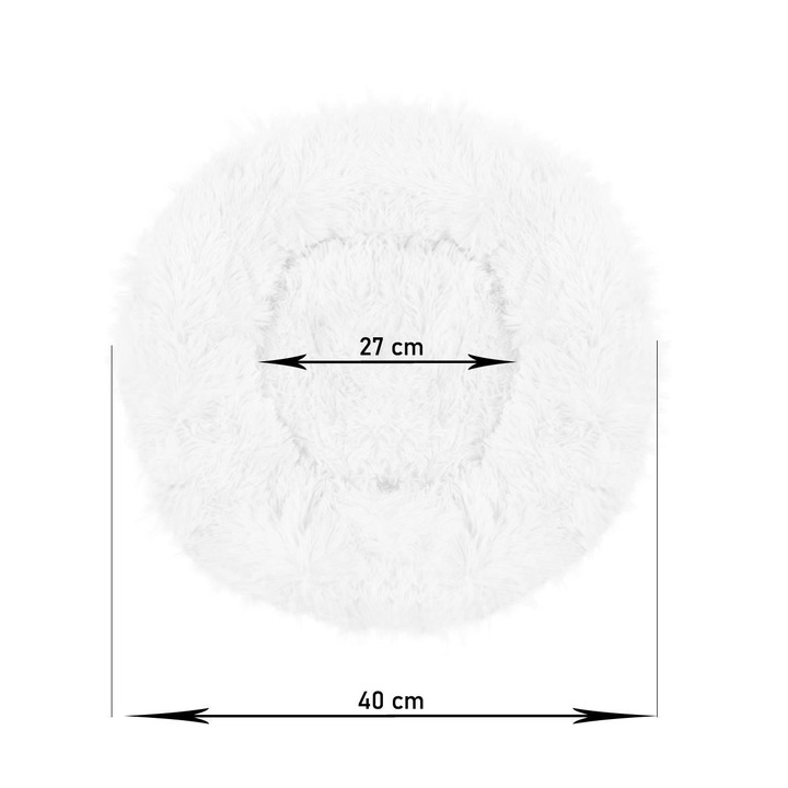 Springos ágy, Puha, Kutyának/Macskának, 40 cm, Krém