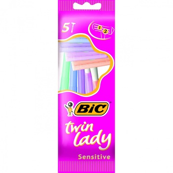Aparat de ras BIC Twin Lady, Femei, 5 buc Aparat de ras BIC Twin Lady, Femei, 5 buc