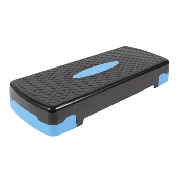 Stepper pentru aerobic, Zola®, reglabil, negru/albastru, 67 x 27 x 10/15 cm Stepper pentru aerobic, Zola®, reglabil, negru/albastru, 67 x 27 x 10/15 cm