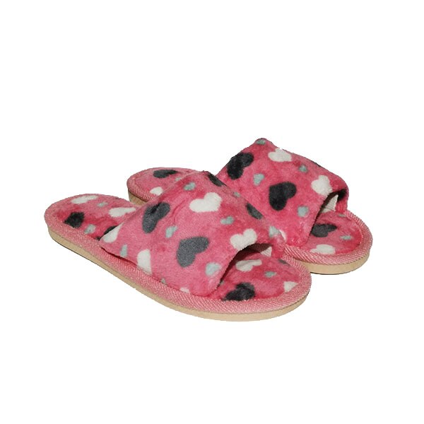 Papuci casa dama Trendd Hearts, Roz, 36-37