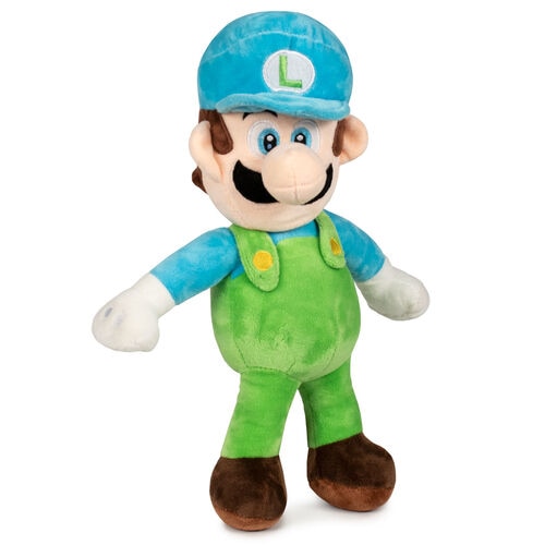Jucarie de plus Super Mario Bros - Luigi Azul, multicolor, inaltime 39 cm