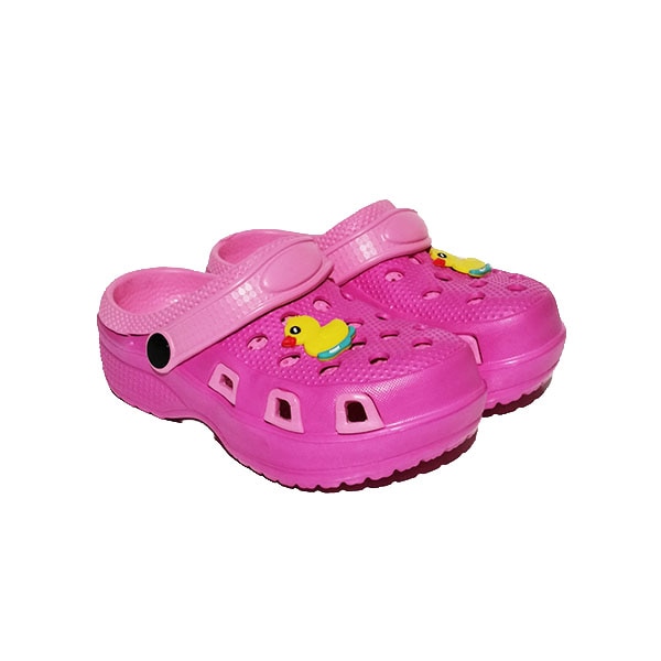 Saboti copii perforati cu bareta Trendd Duo, Mov/Roz