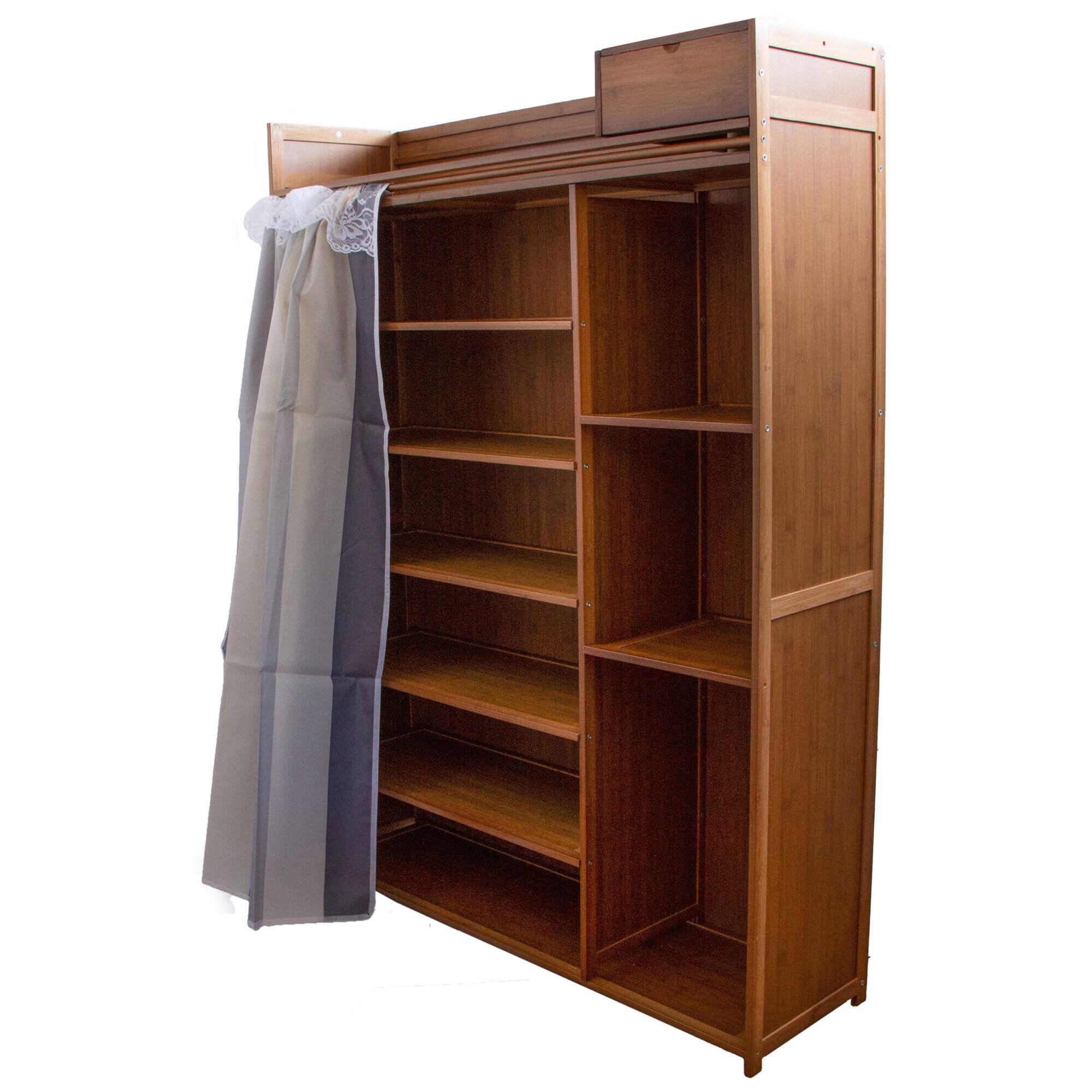 Pantofar din bambus, 10 rafturi, 130*130.5*28 cm, D190