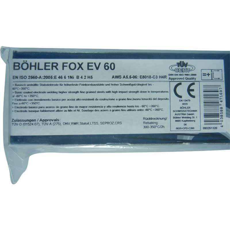 Electrozi sudura slab aliati E8018-C3H4R Bohler Fox EV 60 - 2.5 mm