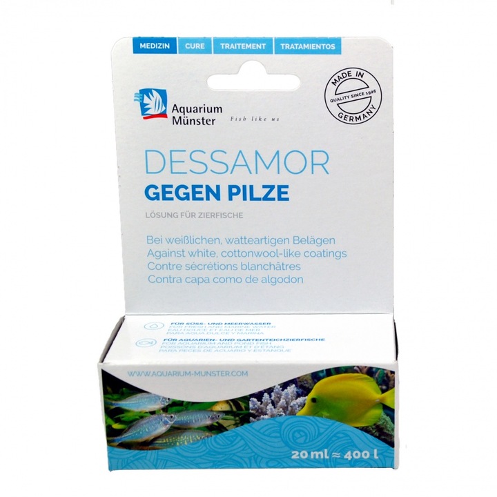 Akváriumi hal kezelés - Aquarium Munster DESSAMOR 20 ml 400 l Fresh/Marin